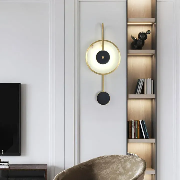 Kristy Modern LED Alabaster Wecker Metall Wohnzimmer