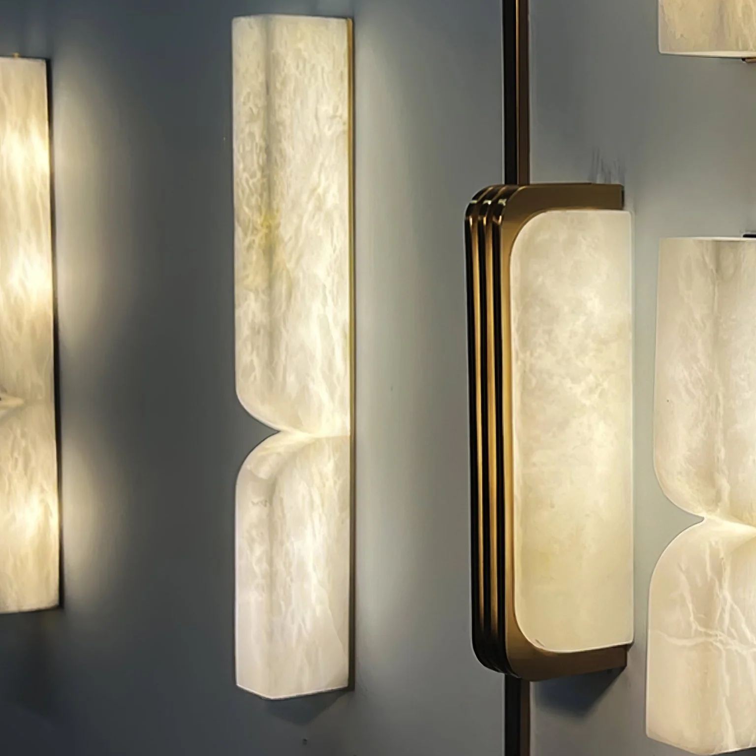 Jade Alabaster Rechteckig Modern Wandleuchte Schirme Flur Schlafzimmer
