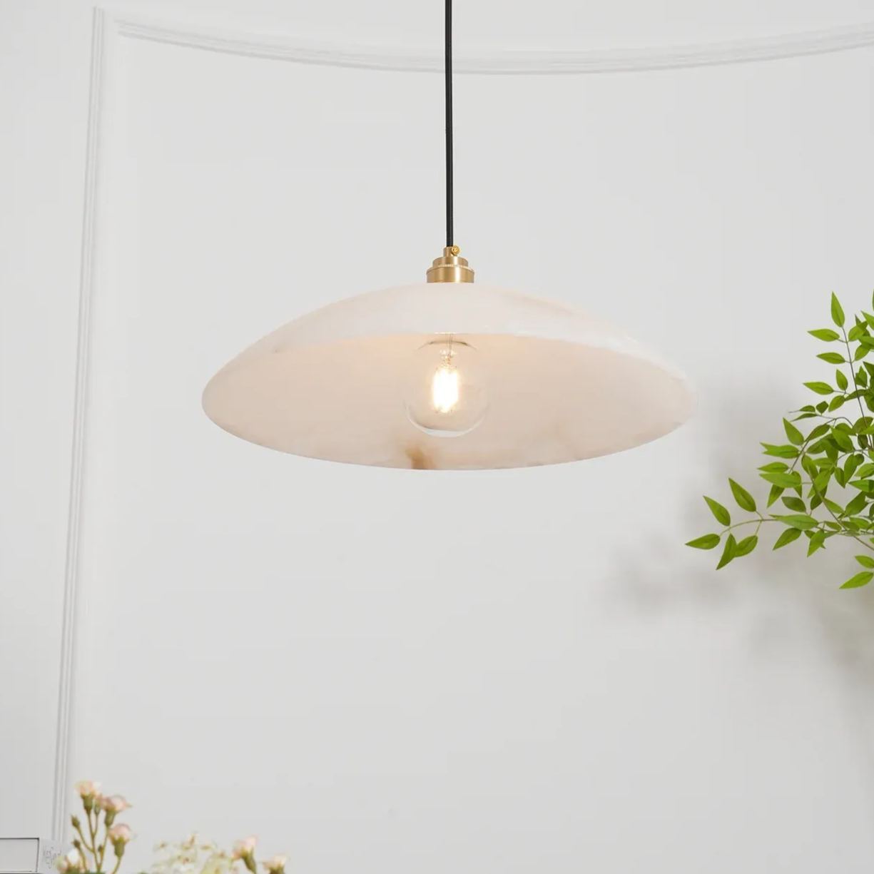 Jade Minimalismus Metall Alabaster Pendelleuchte Schlafzimmer Wohnzimmer