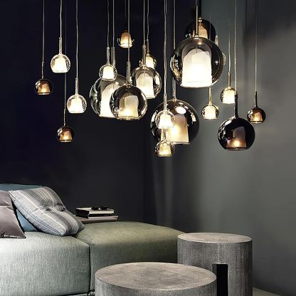 Hailie Modern Runden Glas Pendelleuchte Schlafzimmer Wohnzimmer