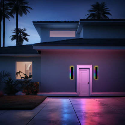 Edge Minimalistische Wasserdichte LED Außenwandleuchte Schwarz Garten Korridor