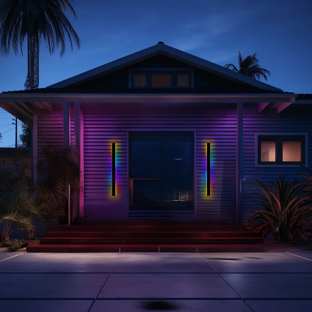 Edge Minimalistische Wasserdichte LED Außenwandleuchte Schwarz Garten Korridor