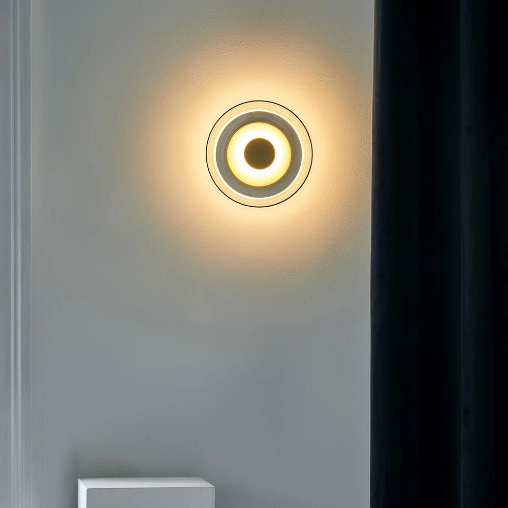 Hailie Moderne Runde Schüssel Glas Wandleuchte Rollos Schlafzimmer Flur