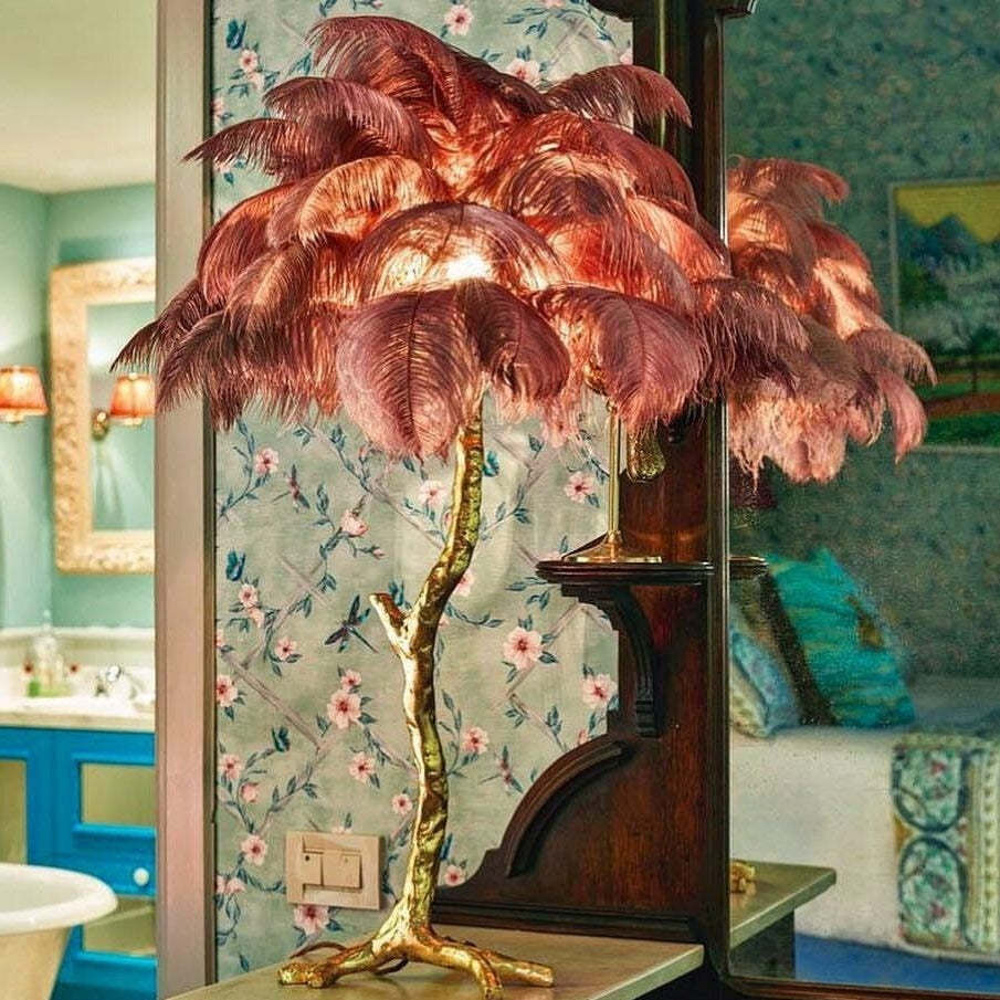 O'Moore Modern Mehrfarbig LED Stehlampe Feder Esszimmer/Wohnzimmer