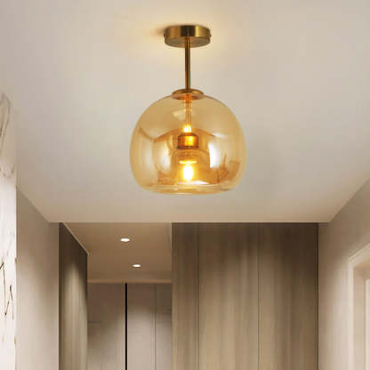 Sanna Moderne Ronde LED Plafondlamp Goud/Zwart Metaal/Glas Slaap/Eet/Woonkamer