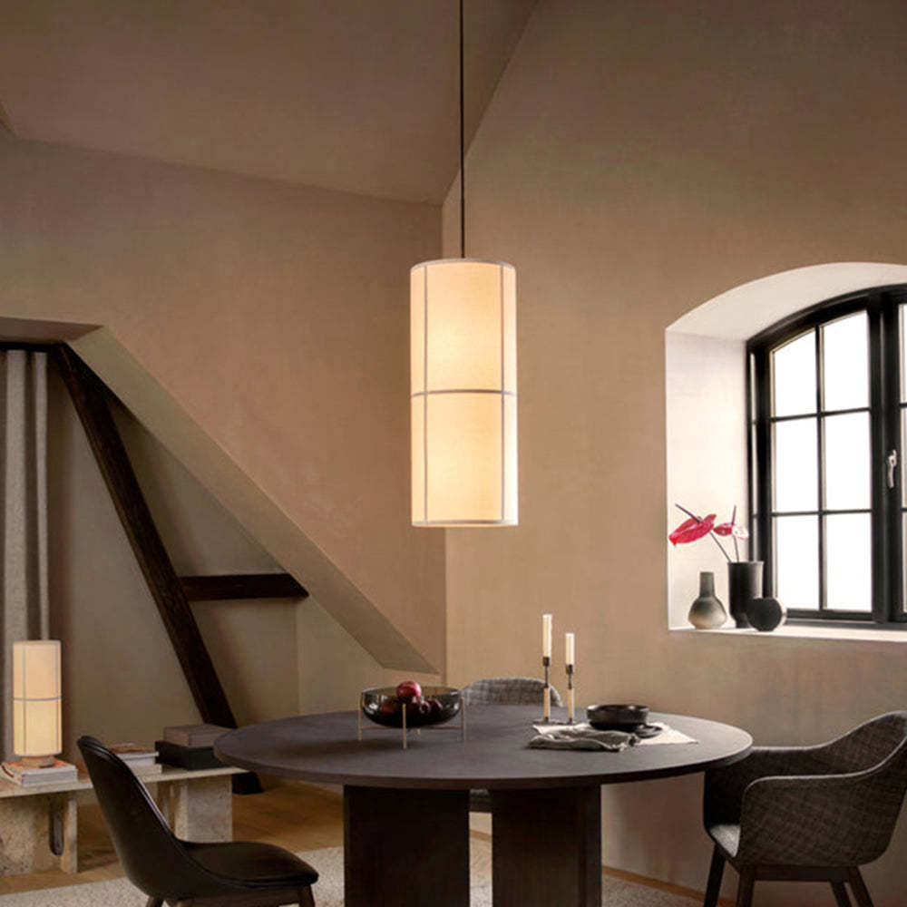 Renée Moderne Design LED Cilinder Hanglamp Lantaarn Stof Japans Woon/Eet/Slaapkamer
