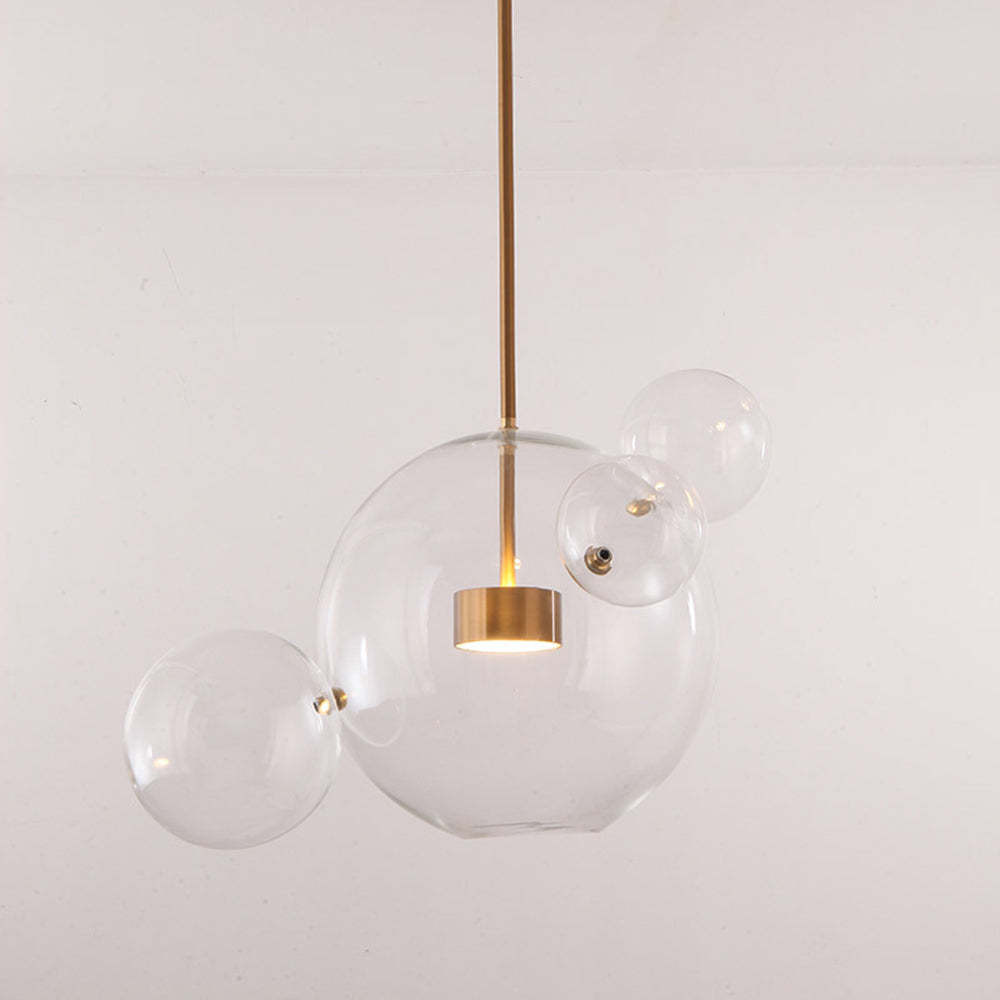 Hailie Moderne Bol LED Hanglamp Metaal/Glas Goud/Transparant Slaap/Woon/Eetkamer