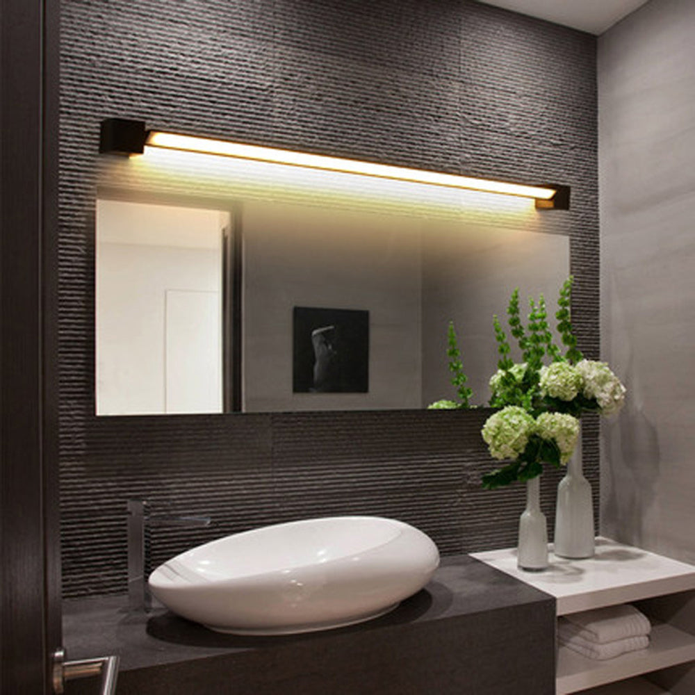 Edge Minimalistische Wandlamp Zwart Metaal/Glas Woonkamer