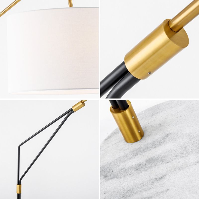 Eryn Moderne Ronde Vloerlamp Wit Metaal/Kunststof Woonkamer