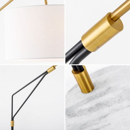 Eryn Moderne Ronde Vloerlamp Wit Metaal/Kunststof Woonkamer
