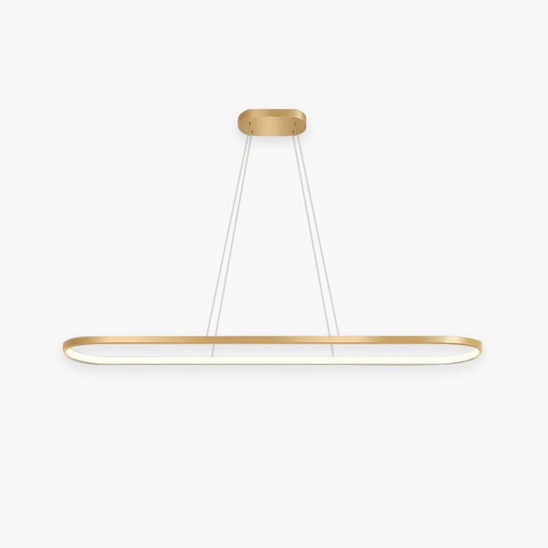 Edge Moderne Oval  LED Hanglamp Zwart/Wit/Goud  Metaal/Silicone Woon/Eetkamer