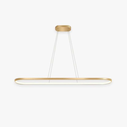 Edge Moderne Oval  LED Hanglamp Zwart/Wit/Goud  Metaal/Silicone Woon/Eetkamer