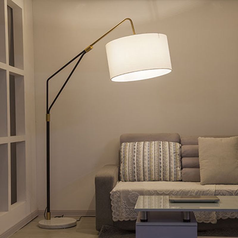 Eryn Moderne Ronde Vloerlamp Wit Metaal/Kunststof Woonkamer