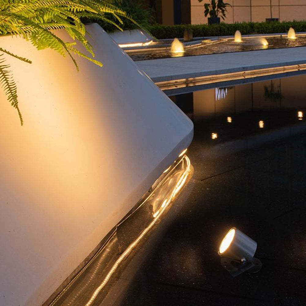 Modern Cilinder LED Buitenlamp Silver Tuin/Stoeprand/Balkon | Las Sola