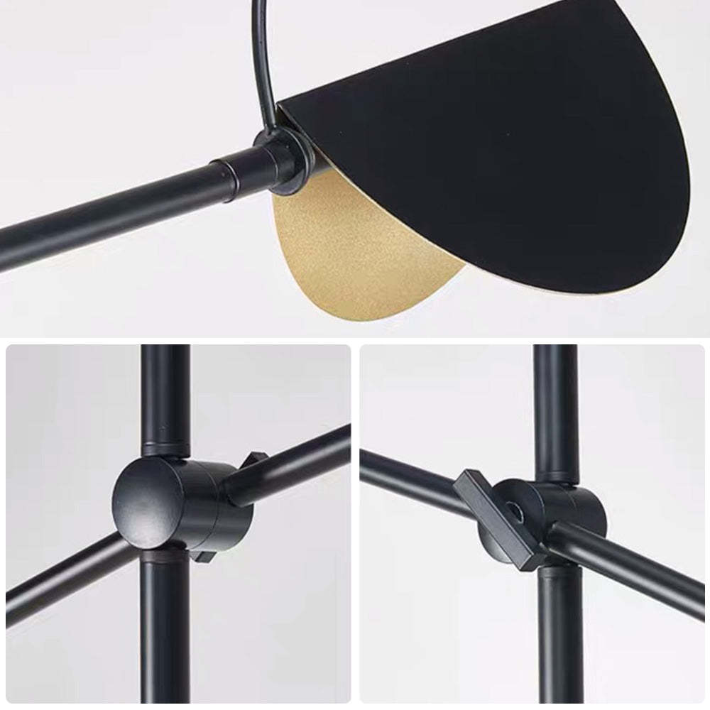 Salgado Moderne Minimalistische Vloerlamp Zwart Goud Metaal Woonkamer