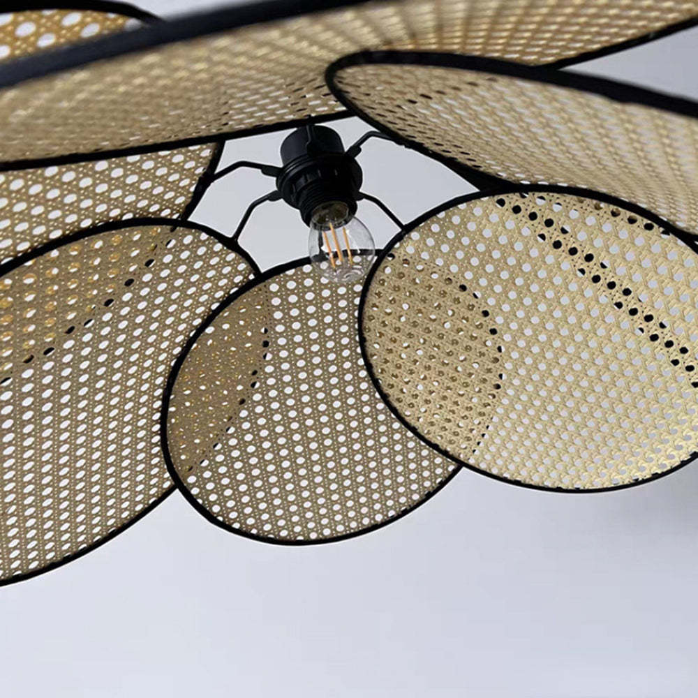 Ritta Design LED Vloerlamp Zwart Metaal Rotan Eetkamer Woonkamer
