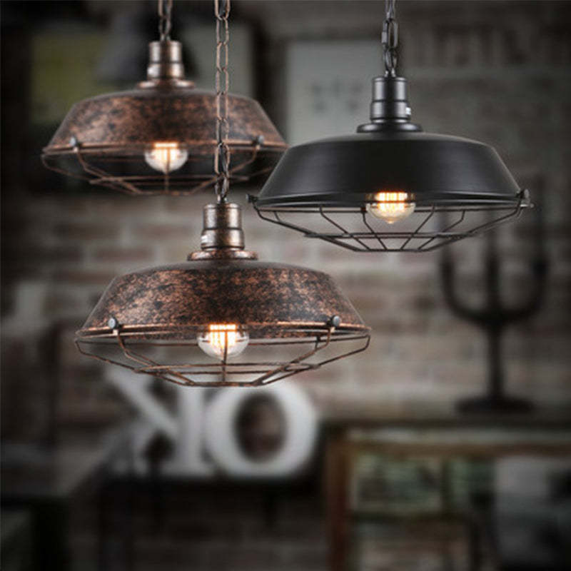 Alessio Rustieke Industriële Hanglamp Voor Zwart En Roest