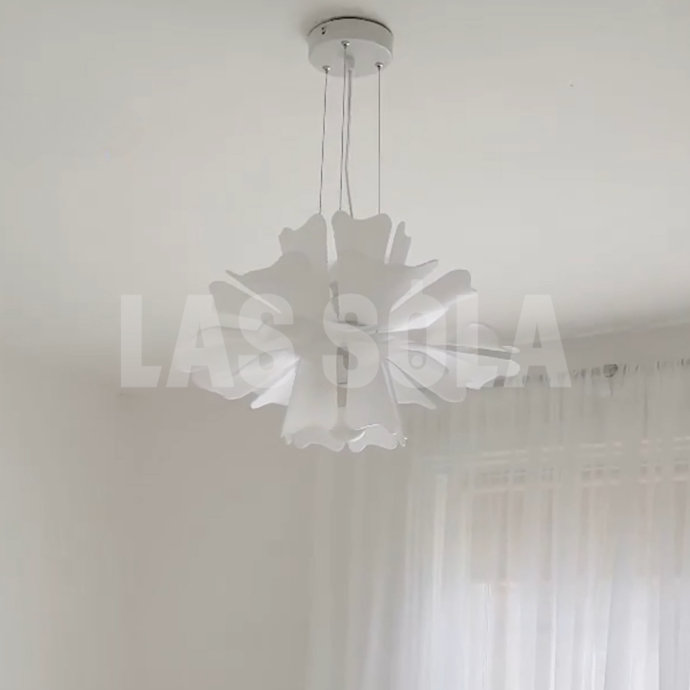 Bella Moderne Design Hanglamp Bloem Wit Metaal Woonkamer Slaapkamer