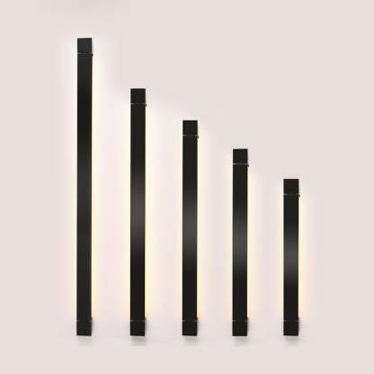 Edge Minimalistische Wandlamp Zwart Metaal/Glas Woonkamer