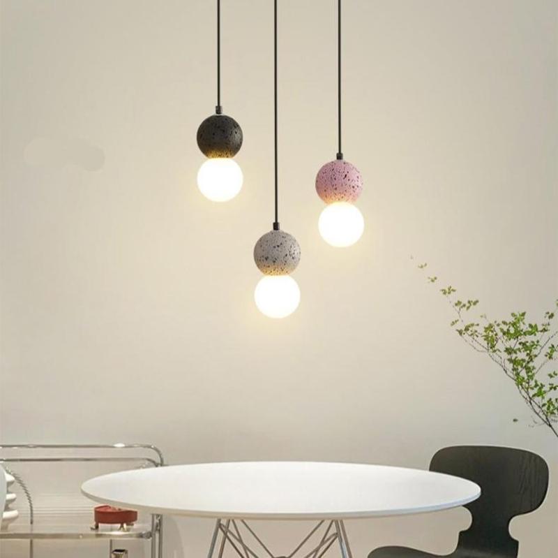 Valentina Moderne Bollen Kleine LED Hanglampen Zwart Wit Eettafel