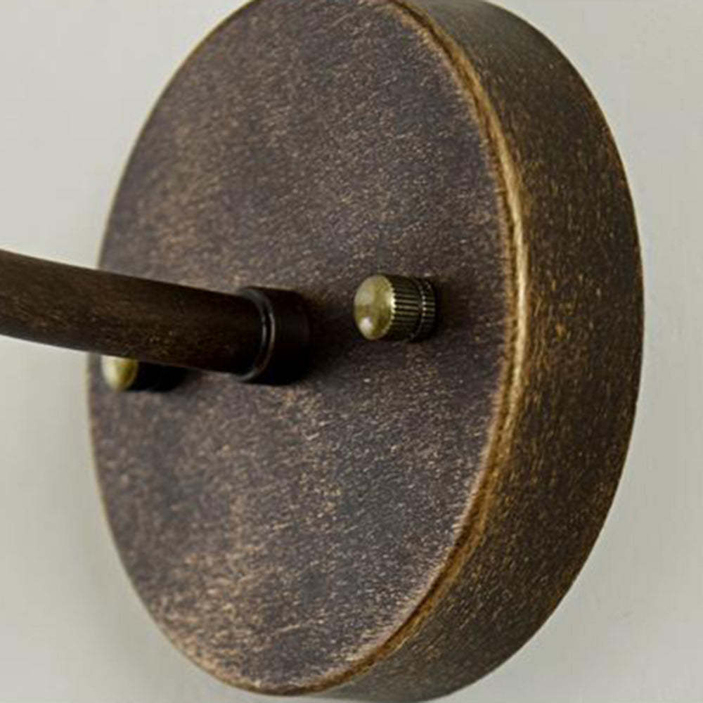 Alessio Rustieke Komvormige mMetalen Wandlamp, Antiek Messing