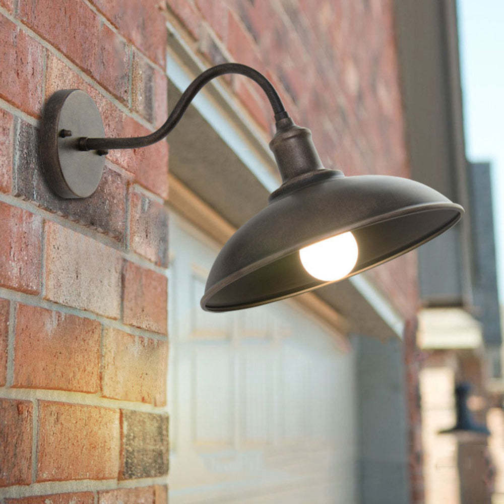 Alessio Rustieke Komvormige mMetalen Wandlamp, Antiek Messing