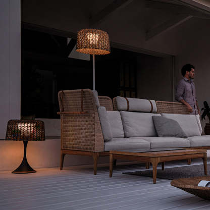 Ritta Retro LED Vloerlamp Zwart Wit Metaal Slaapkamer Woonkamer