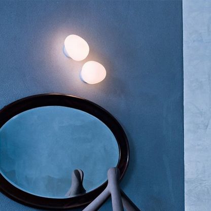 Valentina Design Elliptische LED Wandlamp Metaal/Glas Wit Slaap/Woon/Badkamer
