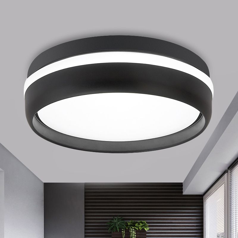 Quinn Moderne Design LED Plafondlamp Metaal Acryl Zwart Woonkamer