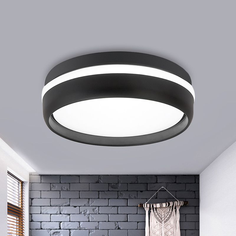 Quinn Moderne Design LED Plafondlamp Metaal Acryl Zwart Woonkamer