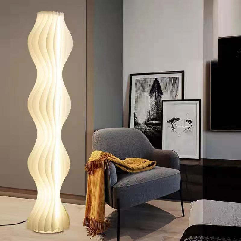 Salgado Vloerlampen Gevormd Grasrok Wit Metaal/Acryl Woonkamer/Slaapkamer