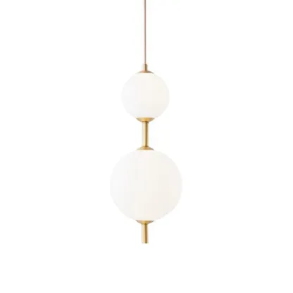 Edge Minimalism Brass Black Metal Glass Pendant Light Bedroom Living Room