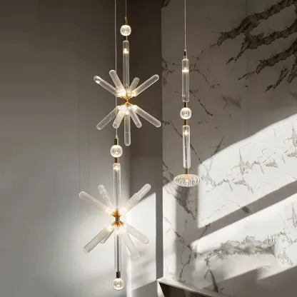 Alessio Vintage Metal Glass Pendant Light Bedroom Living Room