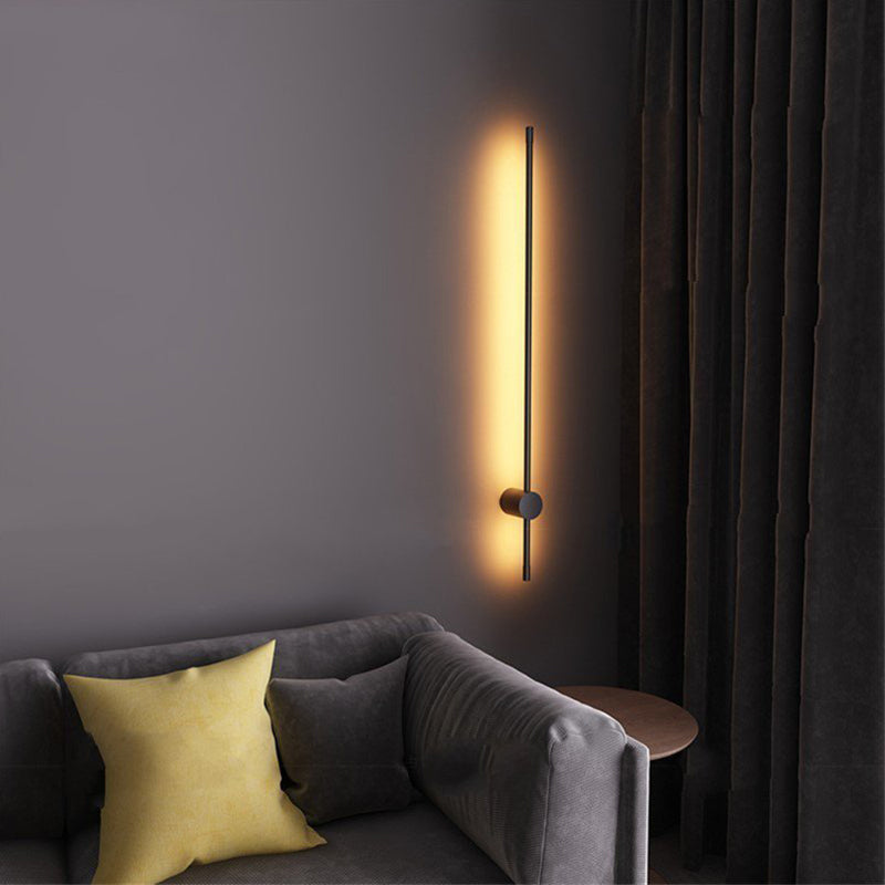 Edge Moderne Industrie Design LED Wandlamp Zwart Metaal Hal Tuin