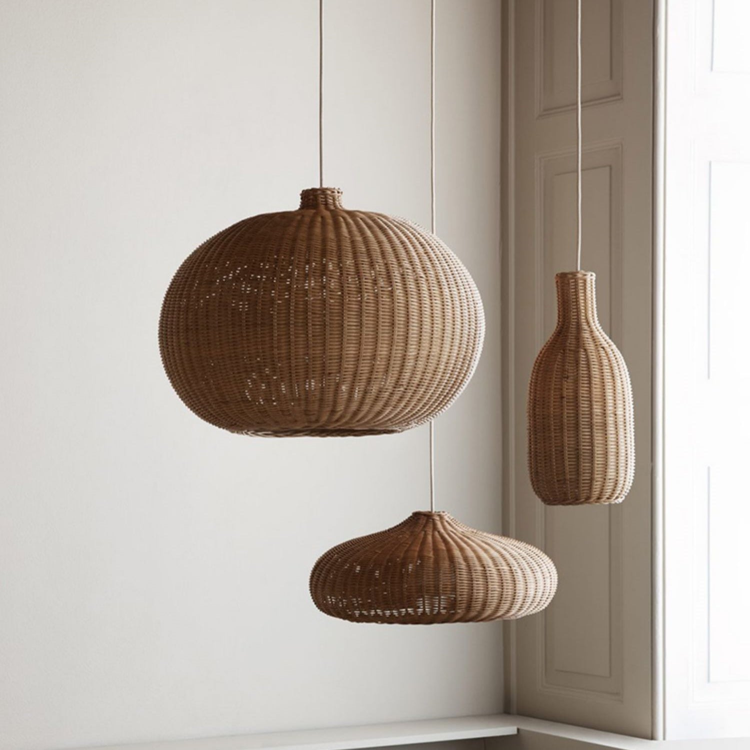 Muto Nordic Japans Hanglampen Rotan Slaapkamer Eetkamer