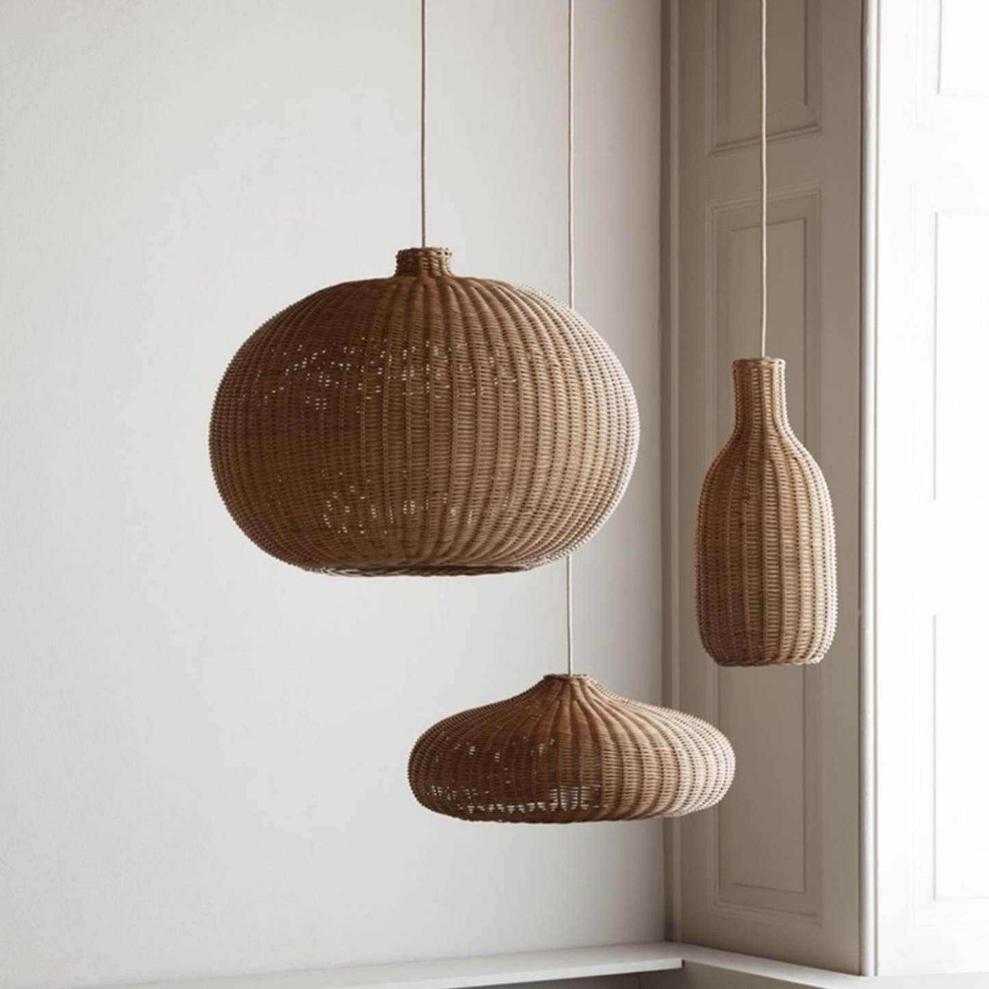 Muto Nordic Japans Hanglampen Rotan Slaapkamer Eetkamer
