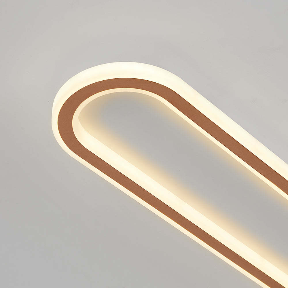 Quinn Minimalistisch Elliptische LED Plafondlamp Metaal/Acryl Zwart/Goud/Roségoud