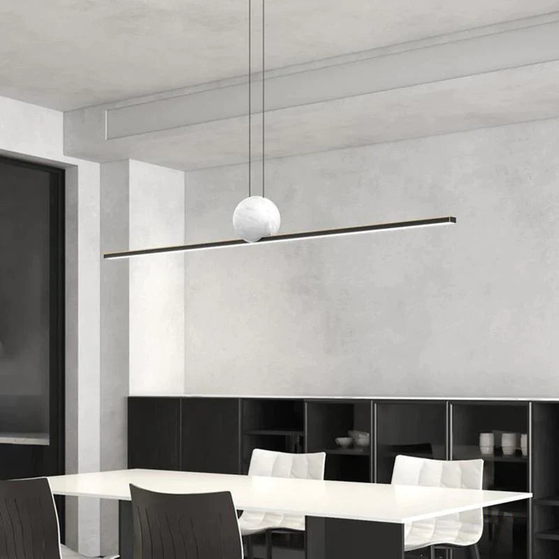 Edge Industriele LED Hanglamp Zwart/Goud Woonkamer Eettafel Metaal&Marmer&Acryl 35.4cm/47.2cm/59cm