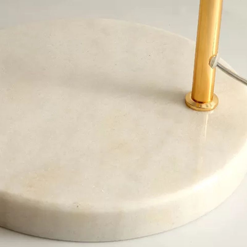Eryn Moderne Cilinder Vloerlamp, Zwart/Wit, Metaal/Stof, Slaapkamer