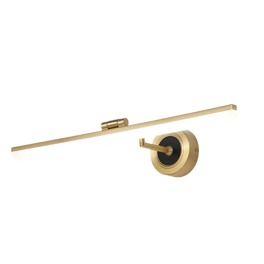 Leigh Lineair Retro LED Wandlamp Goud Metaal Badkamer Slaapkamer