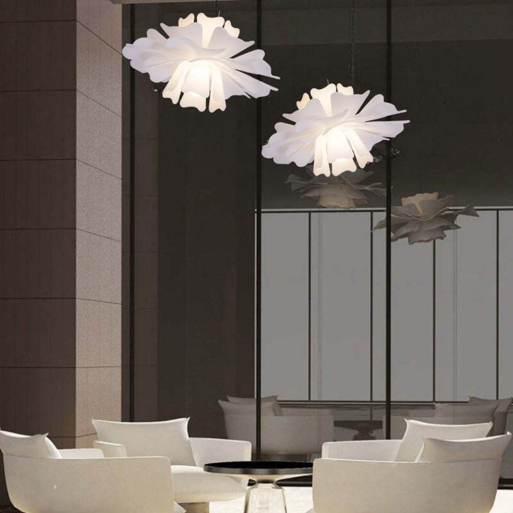 Bella Moderne Design Hanglamp Bloem Wit Metaal Woonkamer Slaapkamer