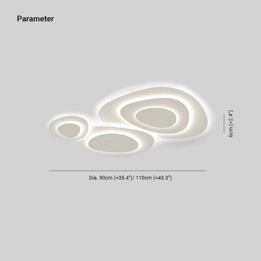 Valentina Design LED Plafondlamp Metaal Wit Slaap/Woon/Kinder/Eetkamer
