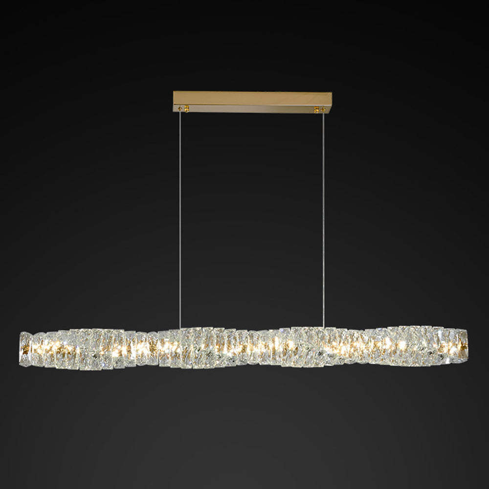 Kristy Mderne Cilindrisch LED Hanglamp Metaal/Crystal Goud/Silver Slaap/Woon/Eetkamer