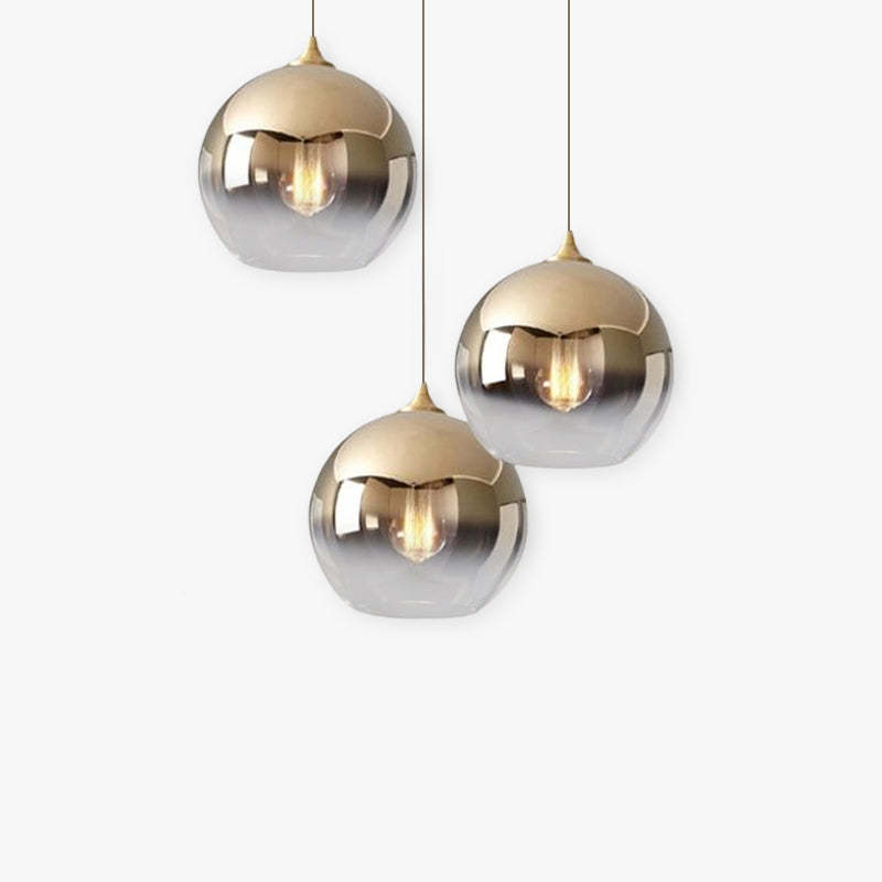 Levy Modern Sferisch Hanglampen Goud Zilver Glass Woonkamer