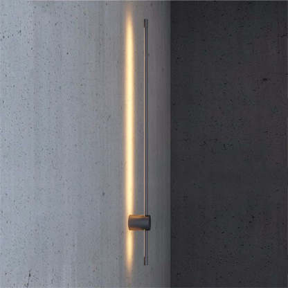Edge Moderne Industrie Design LED Wandlamp Zwart Metaal Hal Tuin