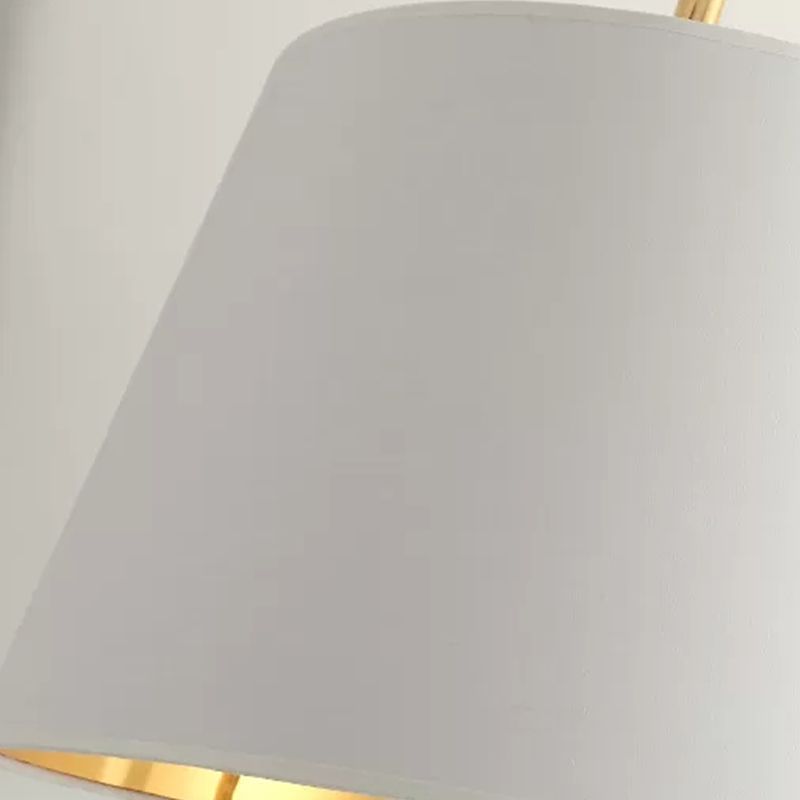 Eryn Moderne Cilinder Vloerlamp, Zwart/Wit, Metaal/Stof, Slaapkamer