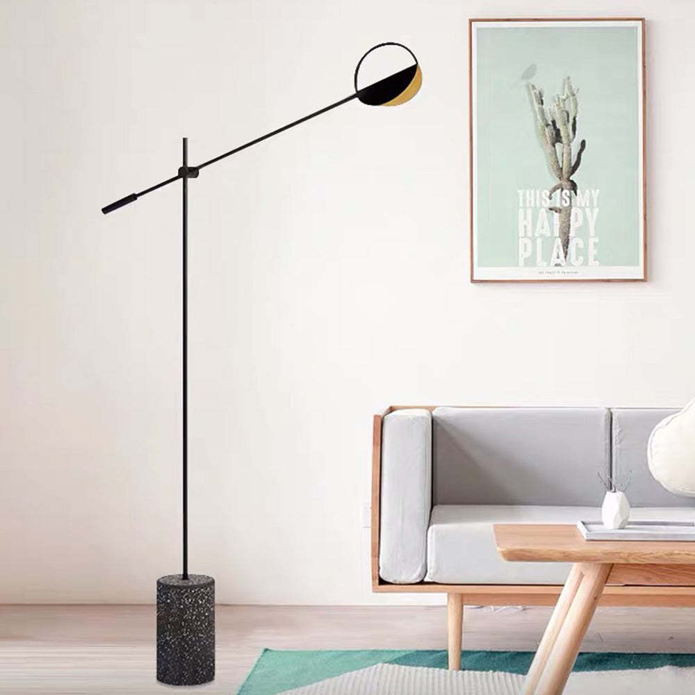 Salgado Moderne Minimalistische Vloerlamp Zwart Goud Metaal Woonkamer