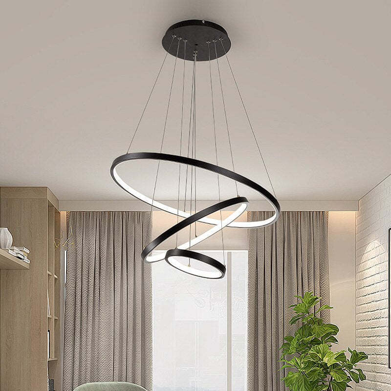 Arisha Design LED Hanglamp Gouden Wit Zwart Metaal Glas Eetkamer