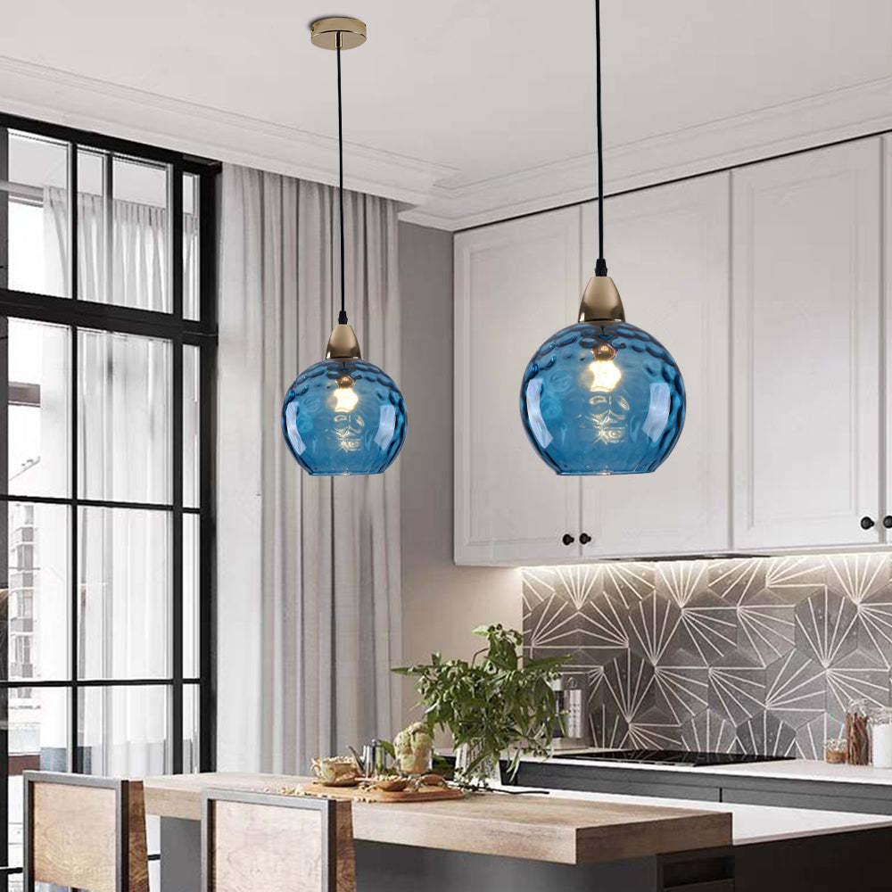 Hailie Design Grote Ronde LED Hanglampen Metaal Glas Eetkamer