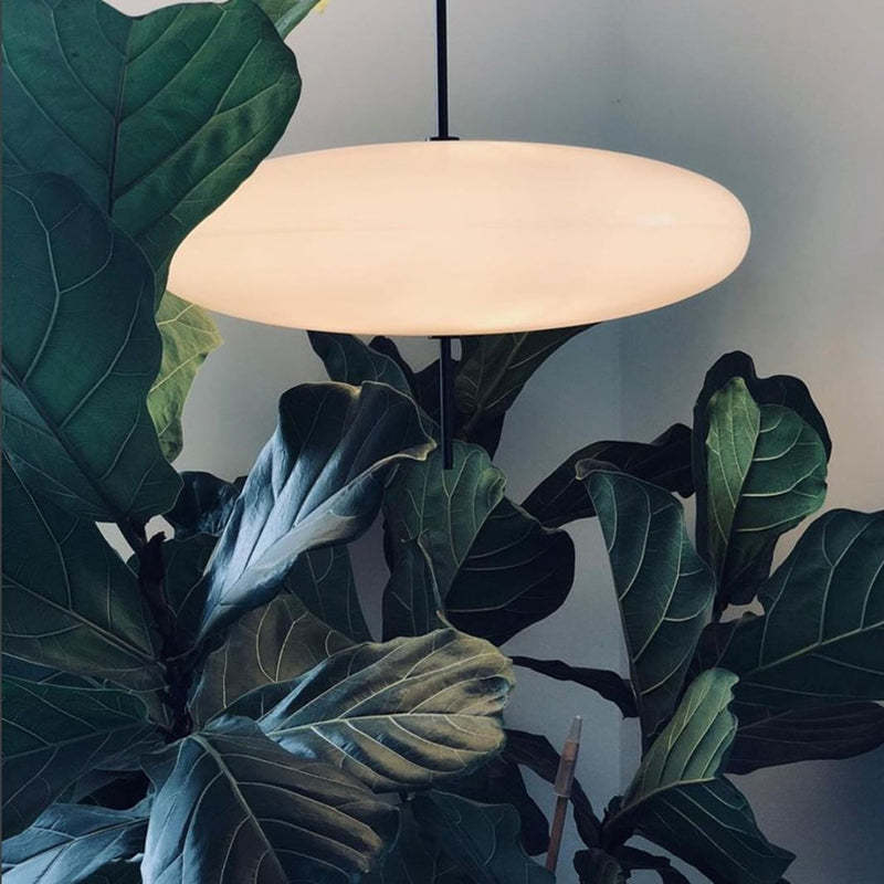 Leilani Vintage Ovaal LED Hanglampen Wit/Zwart Metaal/Acryl Slaapkamer